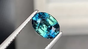 Saphir Teal de 2.03ct ovale